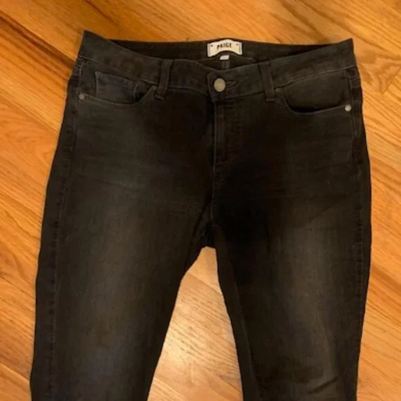 PAIGE Verdugo Ankle Dark Gray Jeans 31 - Picture 3 of 8